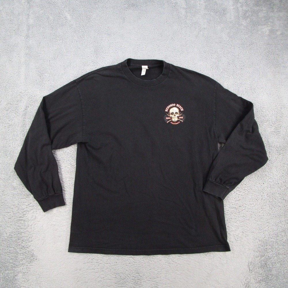Coastal Classics Redondo Beach Skull Surf Rietveld Shirt Mens XL Black 2004
